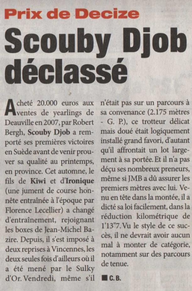 article Scouby djob prix de dcize  vincennes le 17 dcembre 2010.jpg